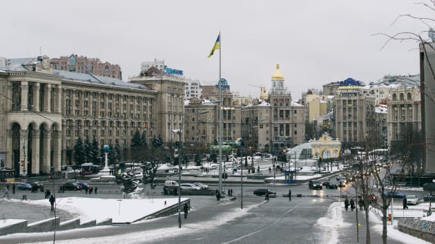 میدان مرکزی در کیف پایتخت اوکراین