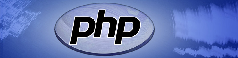 لوگوی php در بک گراند 